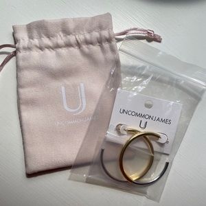 NWT Uncommon James mixed metal hoops